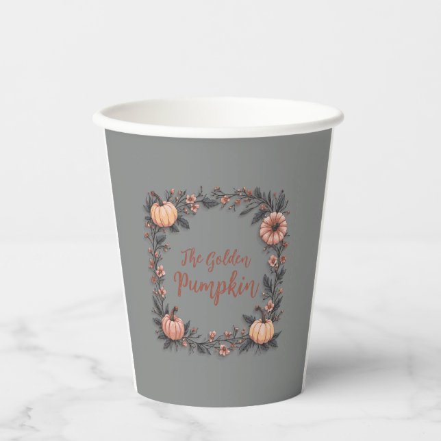 The Golden Pumpkin Paper Cups (Front)
