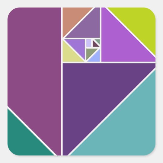 The Golden Ratio Square Sticker