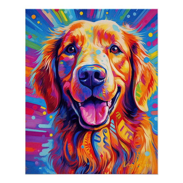 The Golden Retriever Dog 001 - Zetton Ziana Poster (Front)