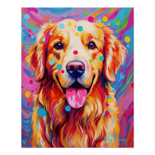 The Golden Retriever Dog 002 - Zetton Ziana Poster