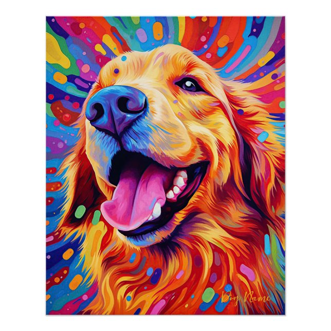 The Golden Retriever Dog 003 - Zetton Ziana Poster (Front)