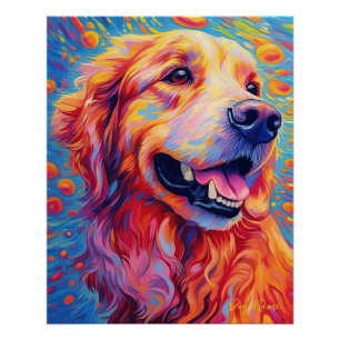 The Golden Retriever Dog 004 - Zetton Ziana Poster