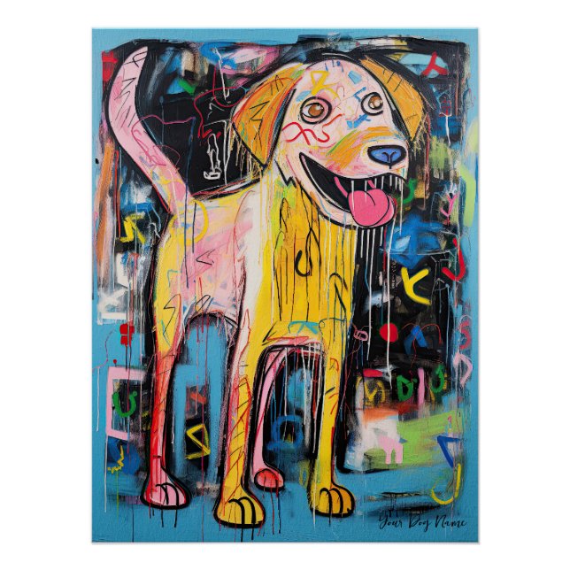 The Golden Retriever Dog Graffiti 03 - Leonardo Ab Poster (Front)
