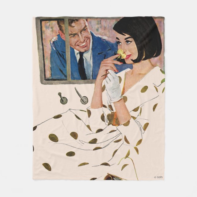 The Golden Rose Fleece Blanket (Front)