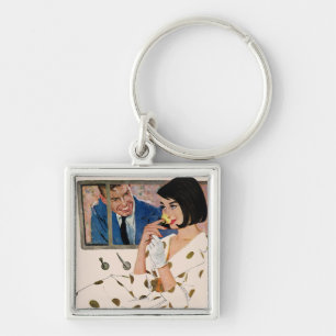 The Golden Rose Key Ring