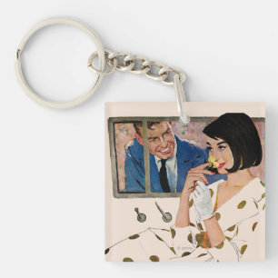 The Golden Rose Key Ring