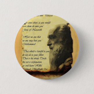 The Golden Rule according to three religions 6 Cm Round Badge