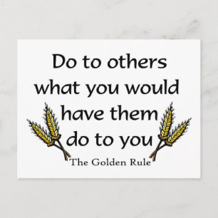 The Golden Rule christian gift item Postcard