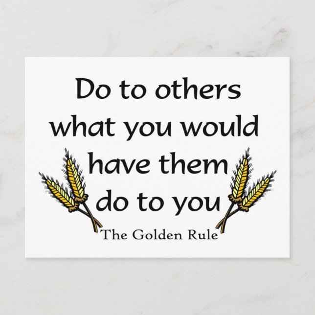 The Golden Rule christian gift item Postcard (Front)