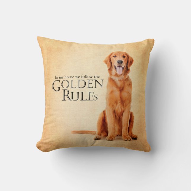 The Golden Rules Pillow (Front)
