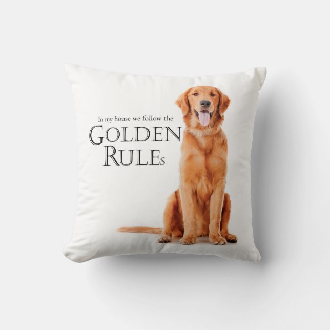 The Golden Rules Pillow (Front)