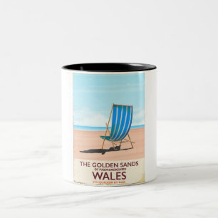 The Golden Sands of Pembrokeshire,Wales Two-Tone Coffee Mug