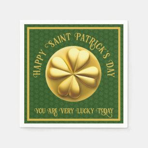 The Golden Shamrock St. Patrick's Day Napkin