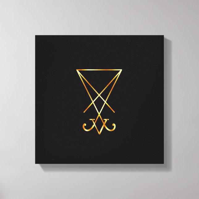 The golden sigil of Lucifer Canvas Print (Front)