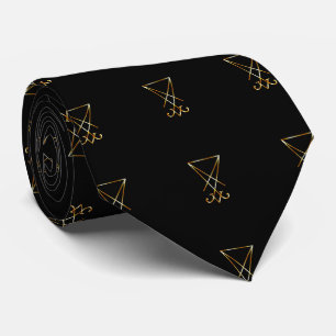 The golden sigil of Lucifer Tie