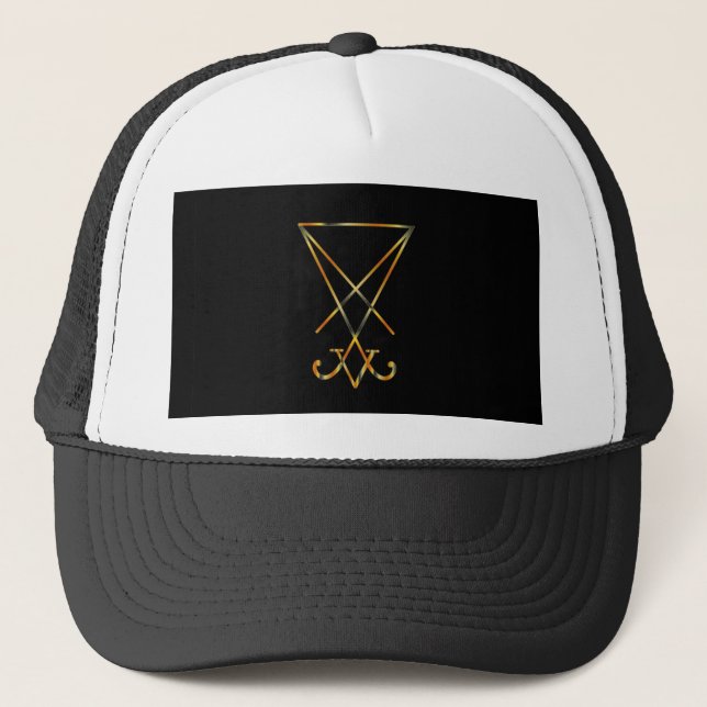 The golden sigil of Lucifer Trucker Hat (Front)