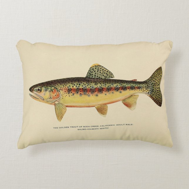 The Golden Trout of Soda Creek, California Pillow (Front)