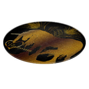 The Golden Unicorn Cutting Board