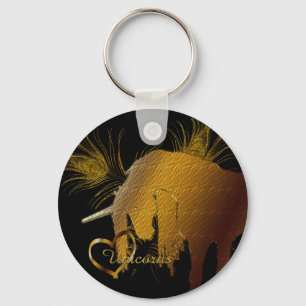 The Golden Unicorn Key Ring