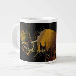 The Golden Unicorn Large Coffee Mug