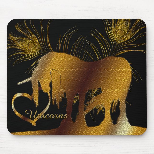 The Golden Unicorn Mouse Mat (Front)