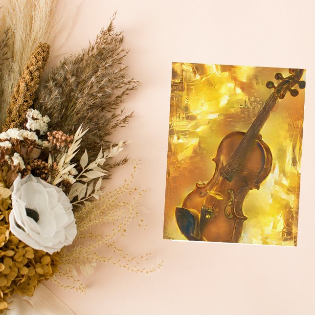 The Golden Violin Artistic AI Rendering Postcard (Creator Uploaded)