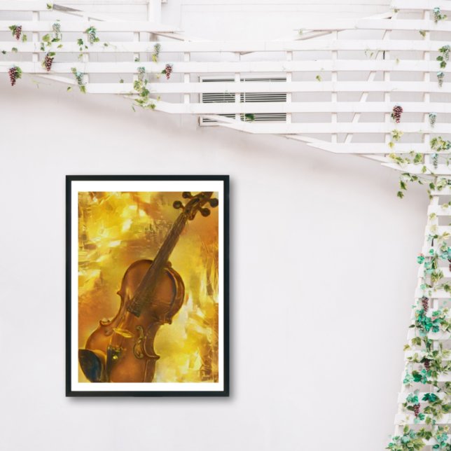 The Golden Violin Artistic AI Rendering  Poster (Creator Uploaded)