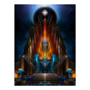 The Golden Vision Of Arsencia Fractal Art Poster