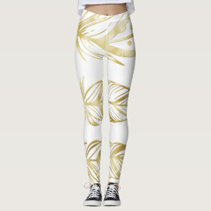 The golden world of modern shiny leggings
