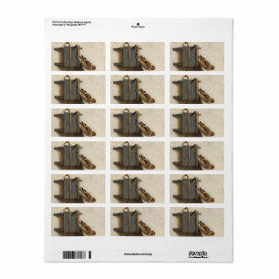 The Goldfinch, 1654 by Carel Fabritius Label