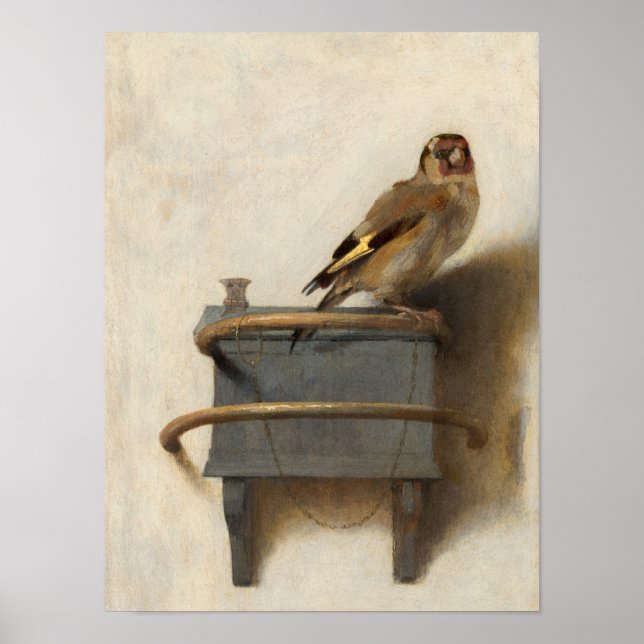 The Goldfinch, 1654 by Carel Fabritius Poster (Front)