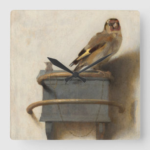 The Goldfinch, 1654 by Carel Fabritius Square Wall Clock