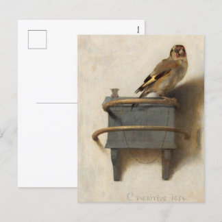 The Goldfinch by Carel Fabritius Holiday Postcard