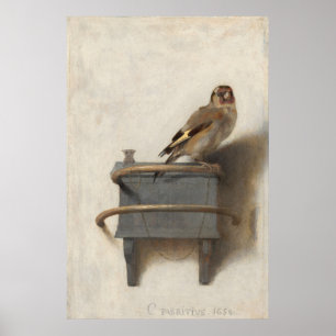 The Goldfinch By Carel Fabritius Poster
