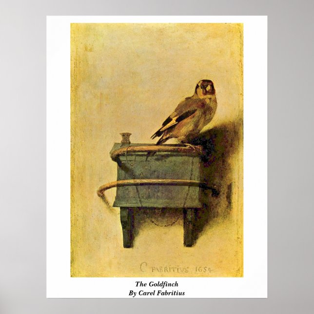 The Goldfinch. By Carel Fabritius Poster (Front)