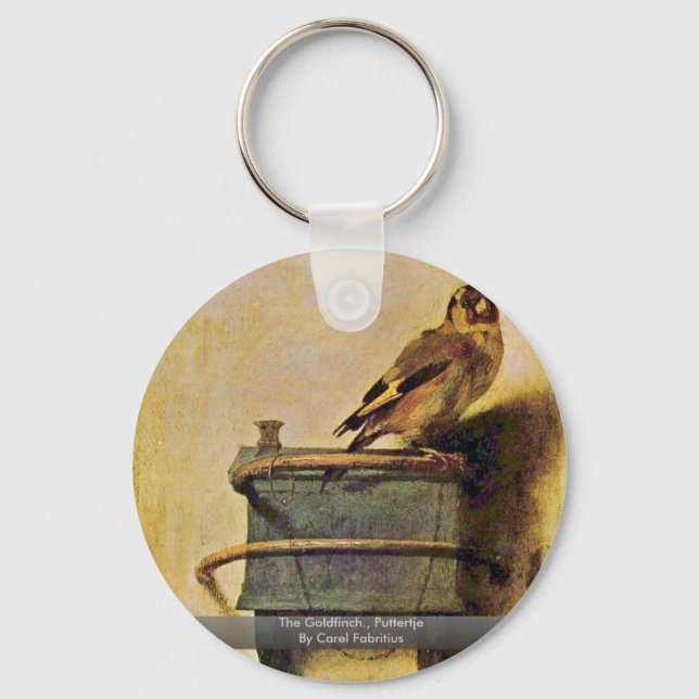 The Goldfinch., Puttertje  By Carel Fabritius Key Ring (Front)