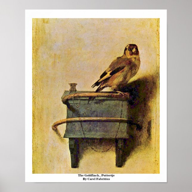 The Goldfinch., Puttertje  By Carel Fabritius Poster (Front)
