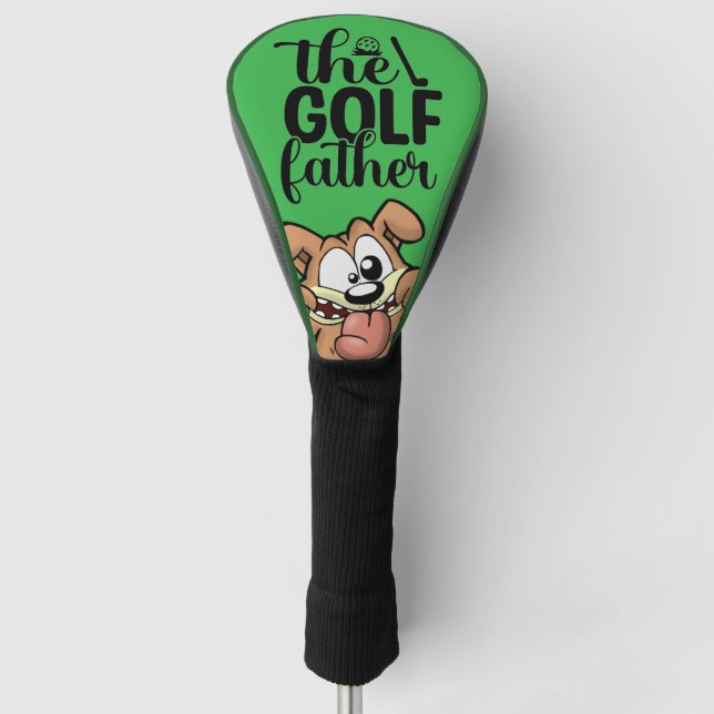 The Golf Father: Bold & Playful Design Golf Head Cover (Front)