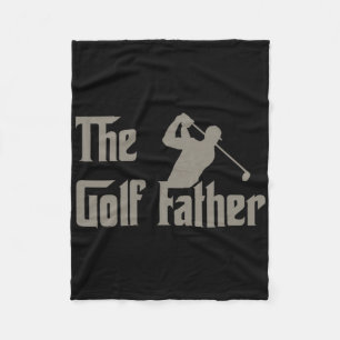 The Golf Father Funny Golfing For Golfer Dad Fathe Fleece Blanket