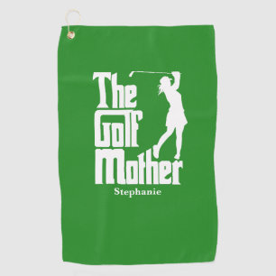 The Golf Mother With Name Funny Golf Theme Towel