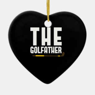 The Golfather Funny Golf Lover Dad Gift Golfer Ceramic Tree Decoration