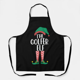The Golfer Elf Golf Family Matching Christmas Apron
