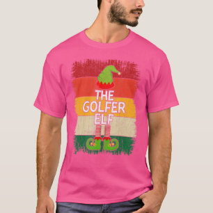 The Golfer Elf Matching Group Christmas Party Paja T-Shirt
