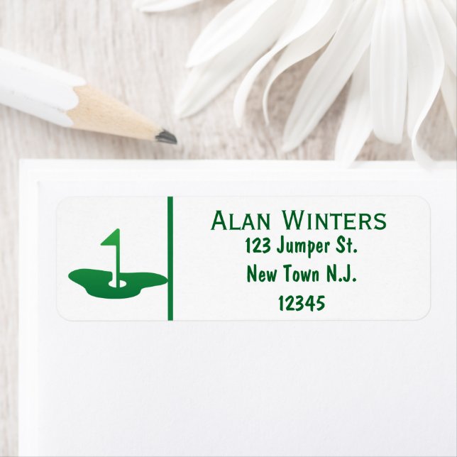 The Golfer Return Address Label (Insitu)