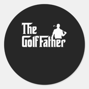 The Golffather Father Dad Golf Golfer Golfing Gift Classic Round Sticker