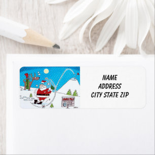 THE "GOLFING SANTA" RETURN ADDRESS LABELS