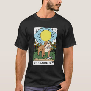 The Good Boy Bulldog Aesthetic Tarot Card Puppy Lo T-Shirt