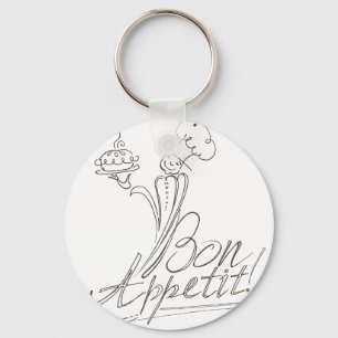The Good Chef says Bon Appetit! Button Keychain