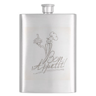 The Good Chef says Bon Appetit! Hip Flask
