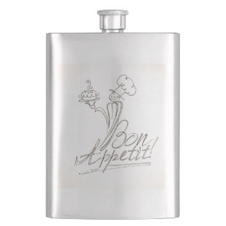 The Good Chef says Bon Appetit! Hip Flask